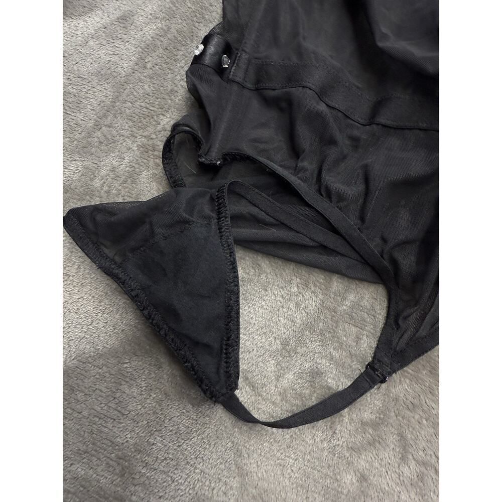 Victoria’s Secret Star Teddy Black Bodysuit Swarovski Rhinestones Medium - Picture 13 of 16
